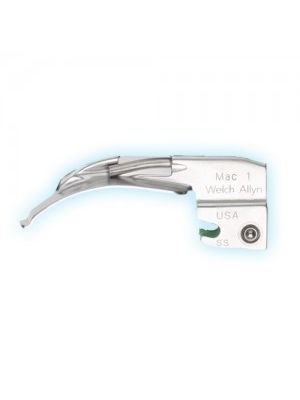 Hoja para laringoscopio curvo Macintosh # 1 de fibra óptica 69061 Welch Allyn